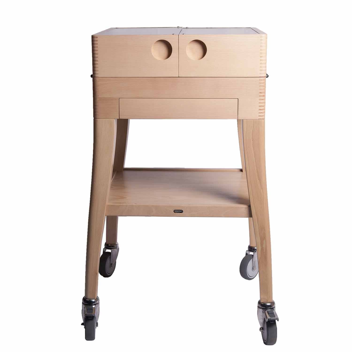 QUISO cheese trolley KEZA in natural beech